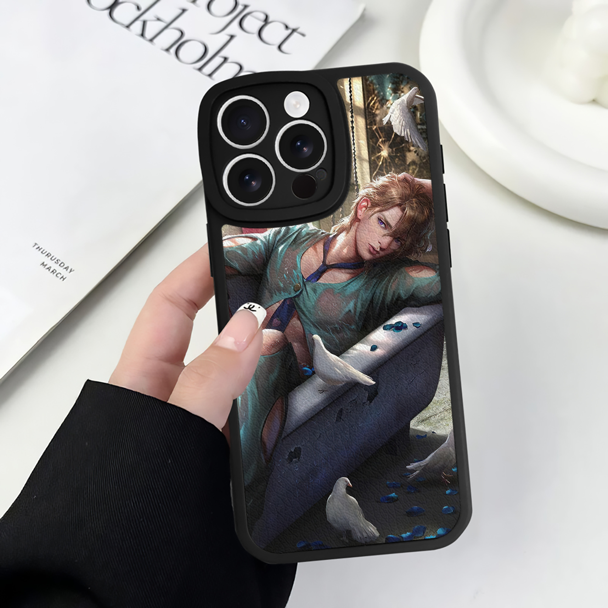 （画像用） ジョジョの奇妙な冒険 JoJo's Bizarre Adventure 【iPhone 16シリーズ対応】シリコンスマホケース（レザー調） 材質：シリコン
